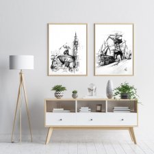 Zestaw 2 plakatów Gdańsk 21x30 OFERTA SPECJALNA