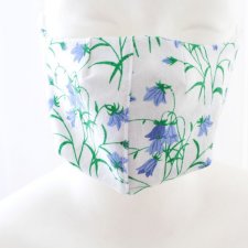 solidna Maska damska profilowana dwuwarstwowa bawełniana maseczka ochronna kwiatki