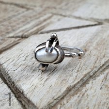 Wild pearl - IIII srebrny pierścionek z perłą słodkowodną