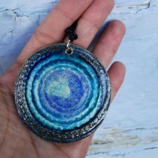 Naszyjnik ceramiczny niebieski granat