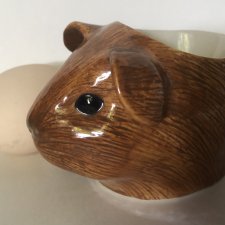 Quail Pottery 2010 duży kolekcjonerski użytkowy I dekoracyjny pojemnik na jajko ręcznie malowany  porcelanowa figurka
