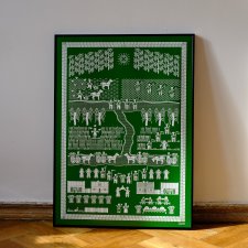 Autorski plakat Dożynki zielone 50x70 cm