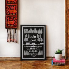 Autorski plakat Ślub czarny 30x40 cm