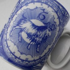 the spode blue room zodiac  collection  capricorn duży porcelanowy kubek rzadko spotykana seria kolekcjonerski użytkowy niespotykany