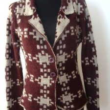 SUSY MIX MADE IN ITALY *- SWETER/DZIANINOWY ŻAKIET