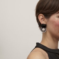 DUŻE SZTYFTY Z PERŁAMI I ONYKSEM
