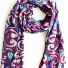 szal vintage graficzny print