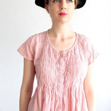 THE MASAI bluzka vintage paski prążki marszczona