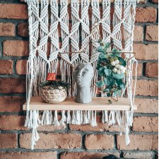 PÓŁKA ŚCIENNA MAKRAMA BOHO LOFT