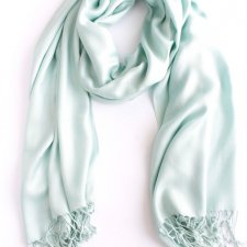 duży szal vintage mięta