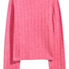 H&M - RÓŻOWY SWETER - WEŁNA - ALPAKA - S