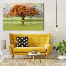 Obraz na płotnie do salonu abstrakcujne drzewo format 120x80cm 02478