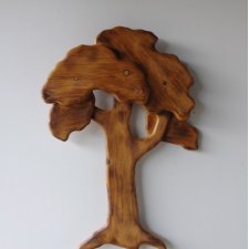 Drzewo - drewniana ozdoba na ścianę.