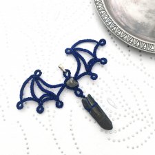 Wisior Sapphire Bat Wings