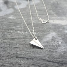 Naszyjnik Samolot origami, srebro 925