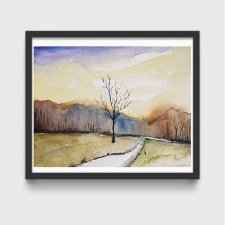 Pejzaż- obraz  akwarela