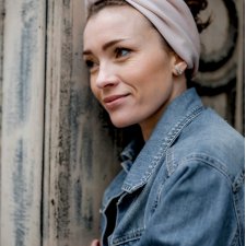 Opaska dresowa brudny róż