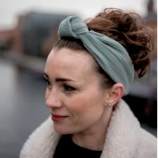 Opaska muślinowa szałwia