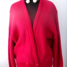 MADE IN ENGLAND -  AMARANTOWY kardigan