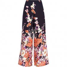 RIVER ISLAND - SPODNIE PALAZZO W KWIATY - 36