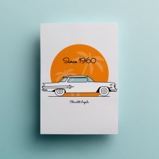 Plakat USA Chevrolet Impala Grafika Retro -  A3