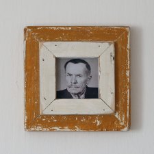 Vintage - Pomarańczowa Ramka - stare drewno