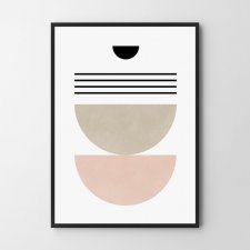Plakat pastelowy geometria A3
