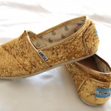 Espadryle Toms, złote,  roz 36