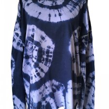 Atramentowa bluzka boho tie dye