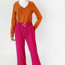 Bershka różowe spodnie cygaretki PN125