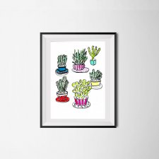 Ilustracja kaktusy