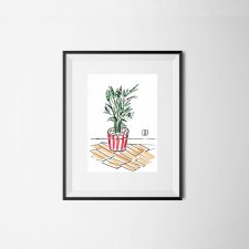 Ilustracja kwiatek z kontaktem