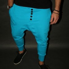 LONG PANTS 5 BUTTONS UNISEX spodnie dresowe długie - turkusowe