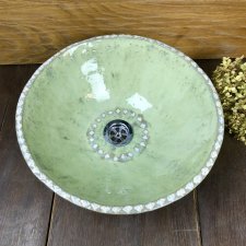 Ceramiczna zielona umywalka