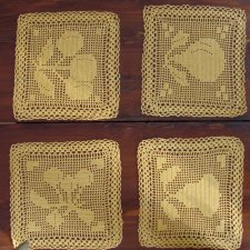 4 szydełkowe serwetki