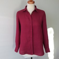 Lniana fuksja Massimo Dutti