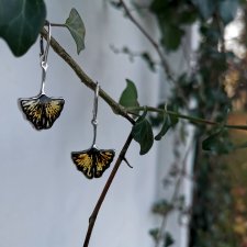 KOLCZYKI LIŚĆ MIŁORZĘBU // S