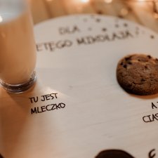 Drewniany talerzyk dla Gwiazdora / Świętego Mikołaja