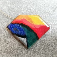 Naszyjnik geometryczny kolorowy