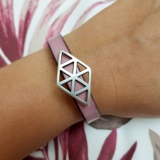 bransoletka skóra MAGNETOOS ROMBO lavende