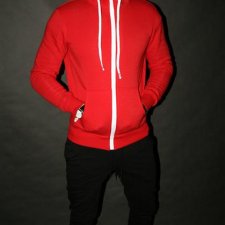 BLUZA HOODIE SIMPLE UNISEX czerwona