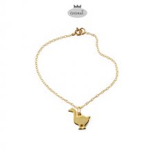 Bransoletka Kaczka Dziwaczka - złocona zawieszka