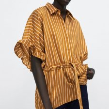 ZARA - BLUZKA W PASKI - OVERSIZE - S