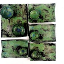 Zestaw talerzy ceramicznych do sushi