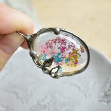 Kolorki- naszyjnik z kwiatem w szkle