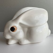 ❤ Strach ma tylko wielkie oczy - ROYAL OSBORNE - Śmietankowy królik ❤ Wysokiej jakości figurka porcelanowa