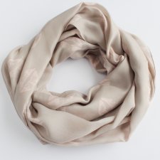 szal vintage printy usta szary