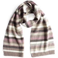 CIEPŁY SZAL vintage PASY SREBRO