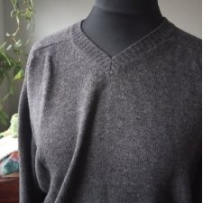 Sweter wełna jagnięca szary rozm. L
