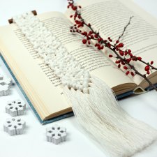 Cynamonowa maxi V - pachnąca zakładka do książki, makrama